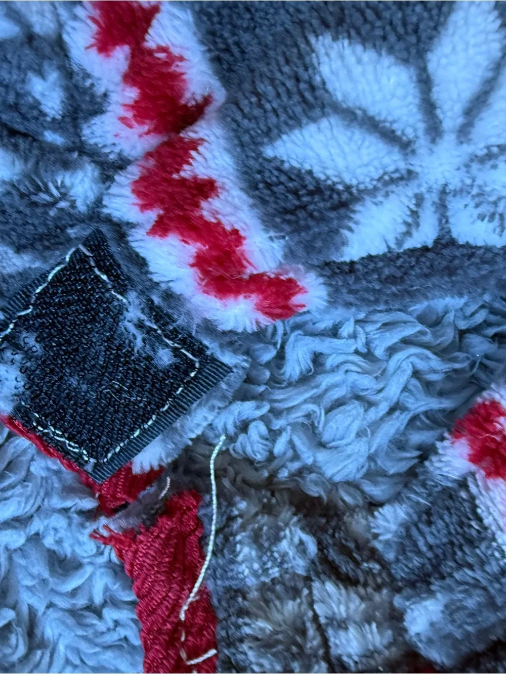 Vibrant Life Dog Sweater / Coat – Gray, Red & White – Size Small
